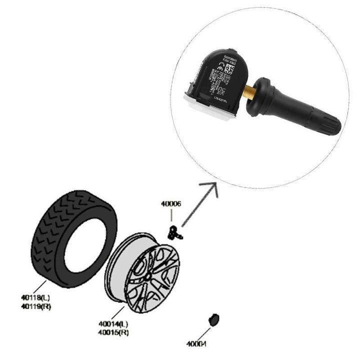 Tire Pressure Sensor for ZEEKR X and ZEEKR 001 - Evoevs