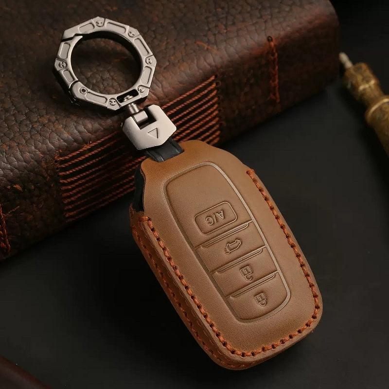 Leather Key Holder for Toyota bZ4X - Evoevs