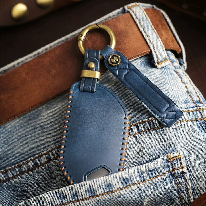 Leather Car Key Case Cover Fob Shell for Kia EV3