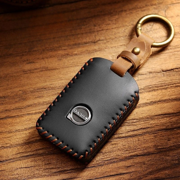 Leather Key Holder for Volvo EX40 - Evoevs