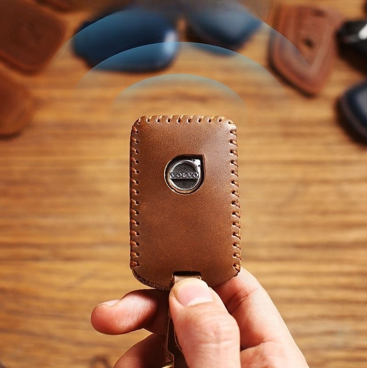 Leather Key Holder for Volvo EX40 - Evoevs